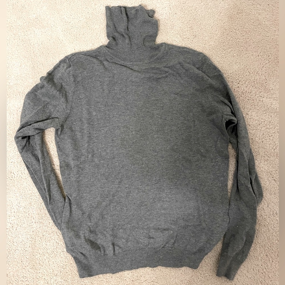 Grey turtleneck sweater